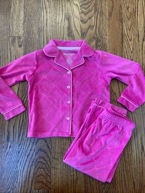 Juicy Couture Hot Pink Kids Velour Pajama Set, 3T, NWT